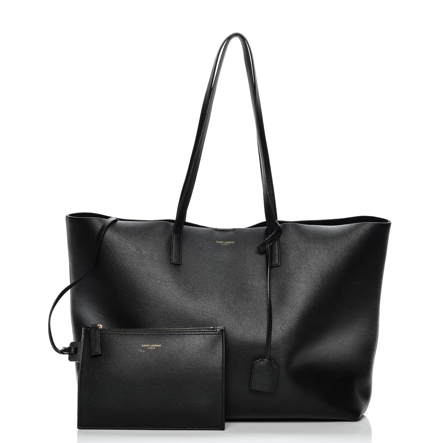 Calfskin Large Shopping Tote Black