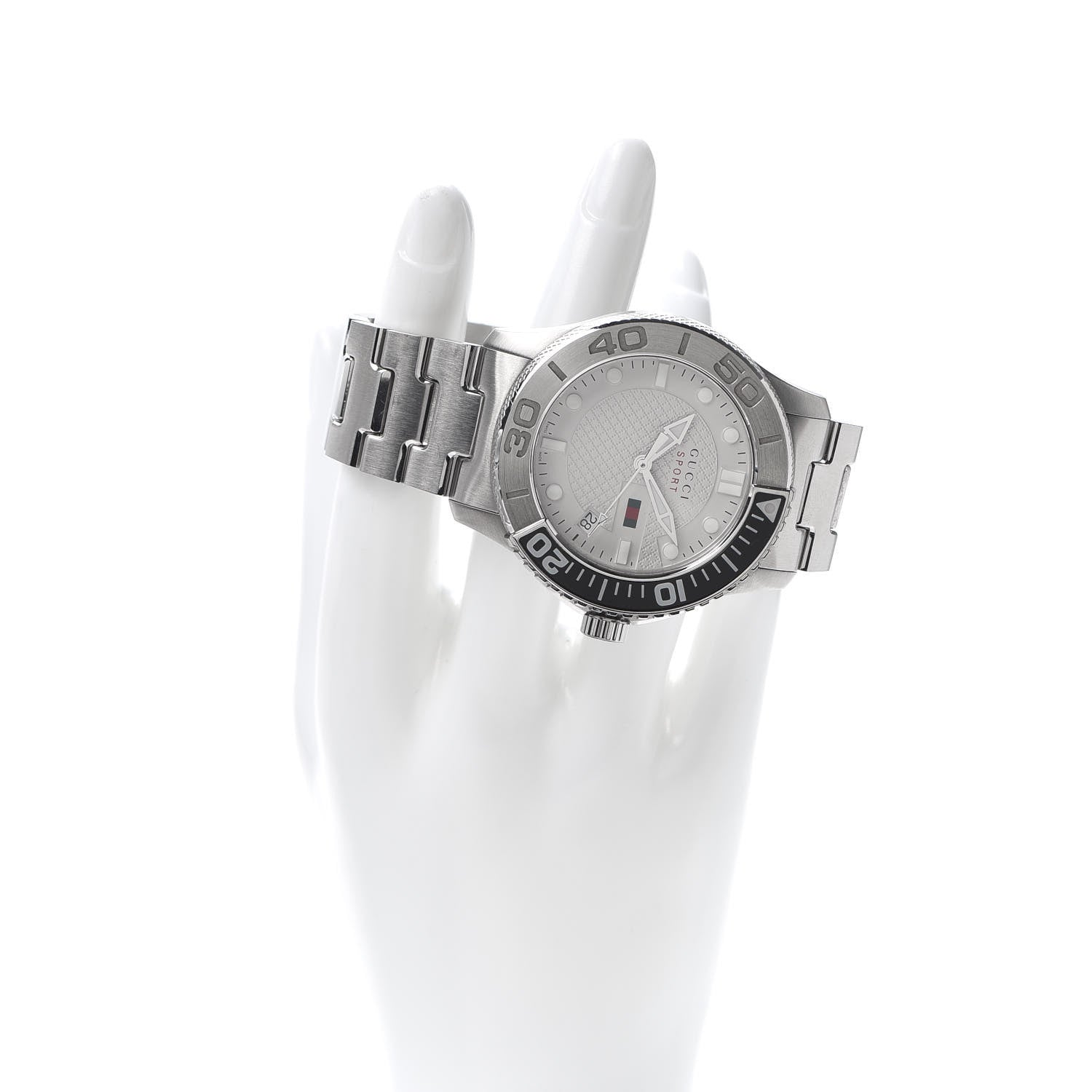 Gucci Stainless Steel 44mm G-Timeless Sport Quartz Watch White 2 of 8