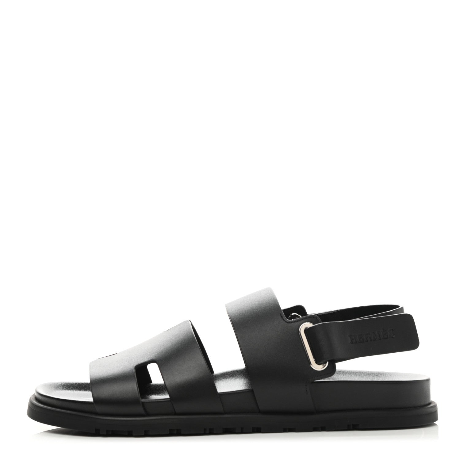 Hermes Calfskin Mens Takara Sandals 41.5 Black 1 of 10
