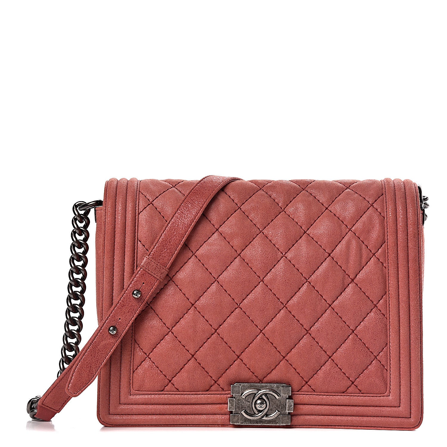 Chanel Iridescent Calfskin Quilted New Medium Gentle Boy Flap Red 1 of 10