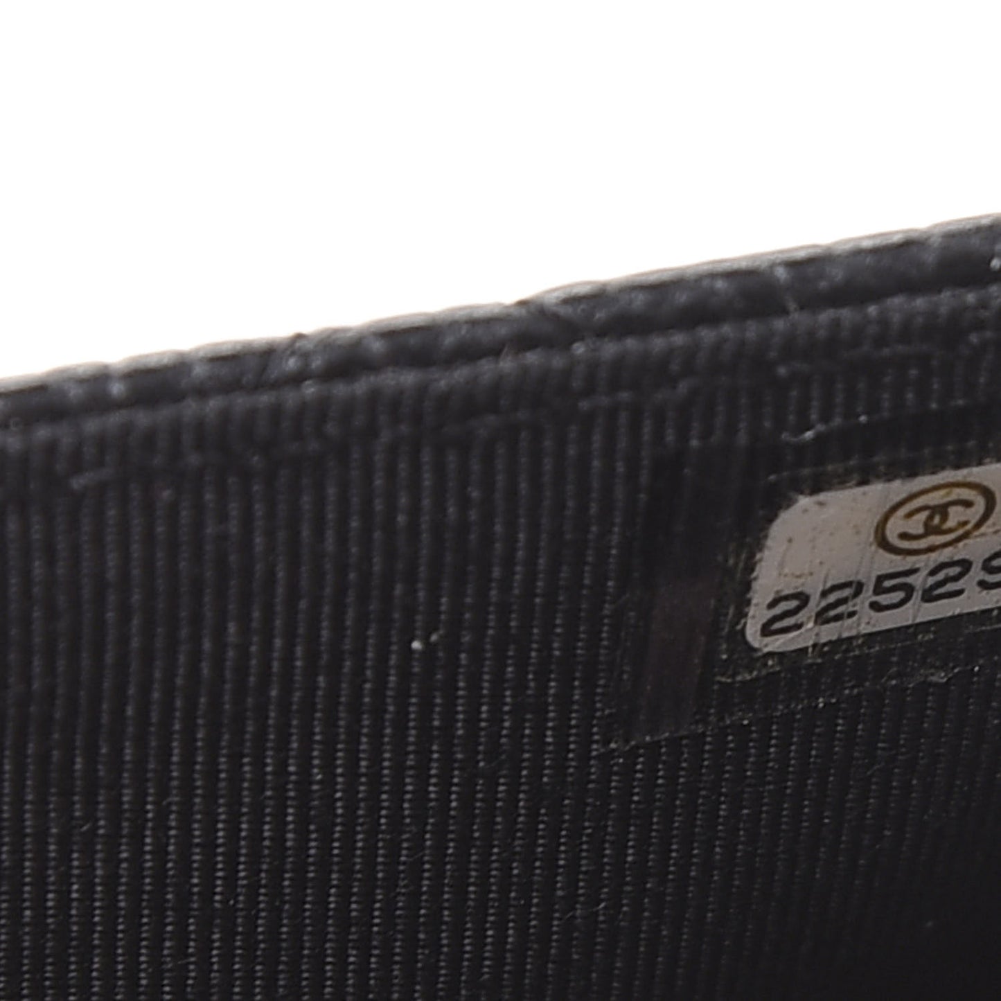 Caviar Quilted Flap Card Holder Black