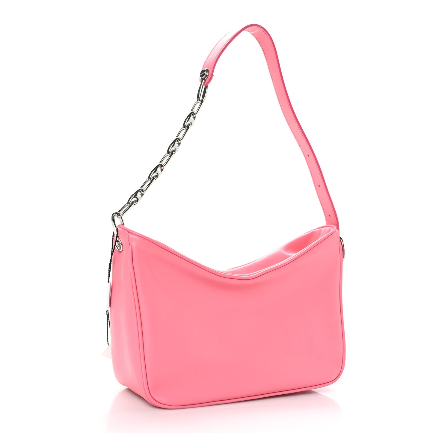 Calfskin Tempo Baguette Shoulder Bag Pink Lemonade