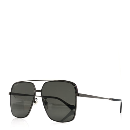 Gucci Metal Web Square Aviator Sunglasses GG1099SA Black 1 of 8