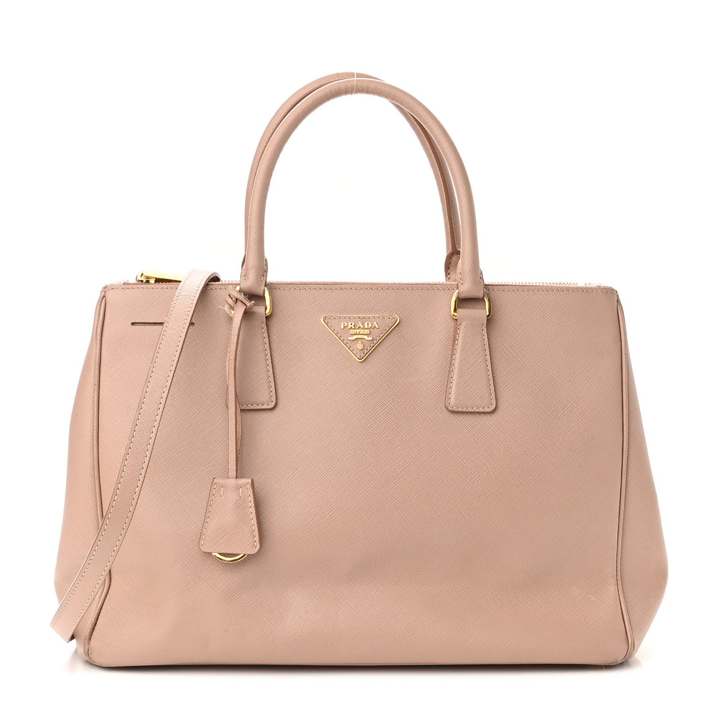 Saffiano Medium Galleria Double Zip Tote Cammeo