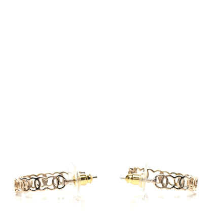 Chanel Metal CC Hoop Earrings Gold 3 of 4