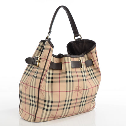 Burberry Haymarket Check Medium Walden Hobo Brown 3 of 8