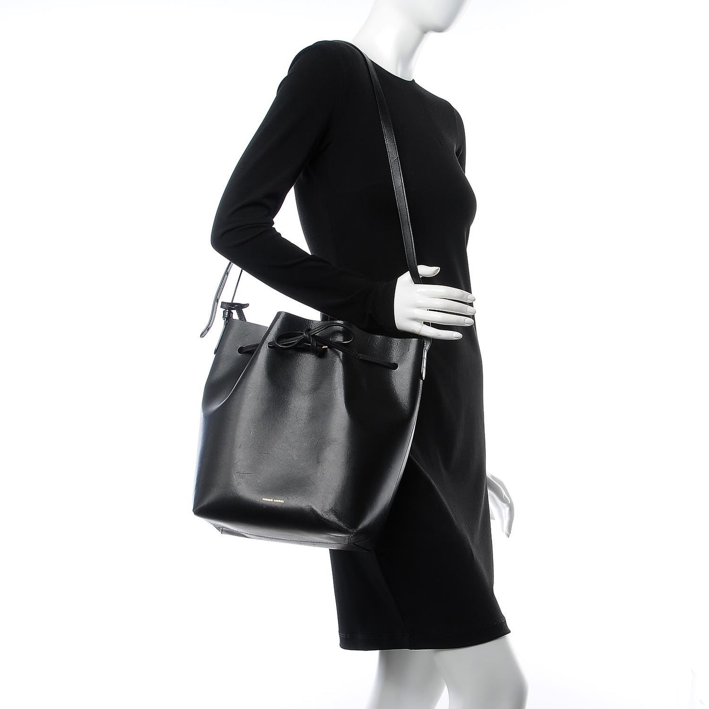Vegetable Tanned Calfskin Bucket Bag Pink