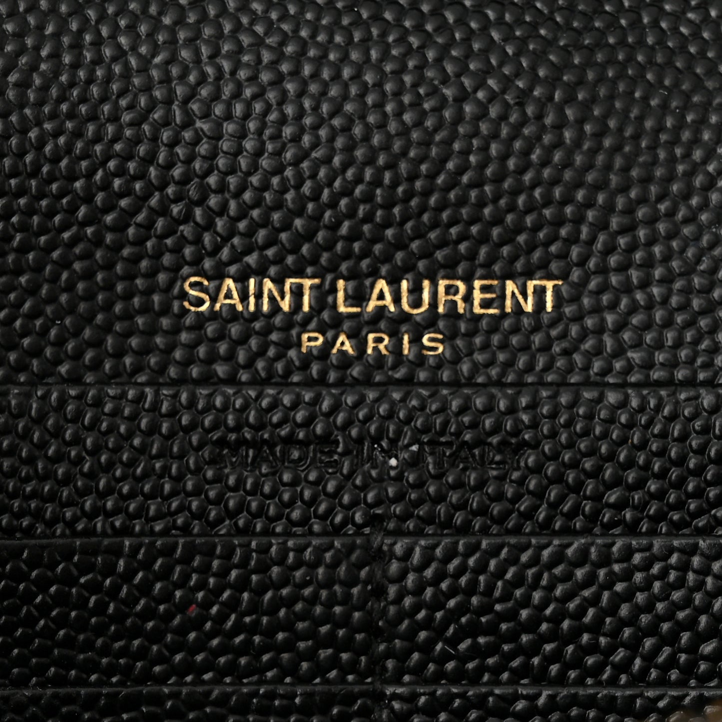 Grain De Poudre Mixed Matelasse Triquilt Monogram Chain Wallet Black