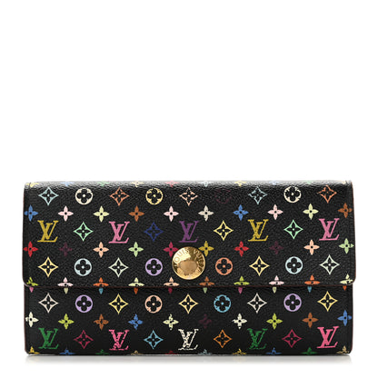 Louis Vuitton Monogram Multicolor Sarah Wallet Black Grenade 1 of 10
