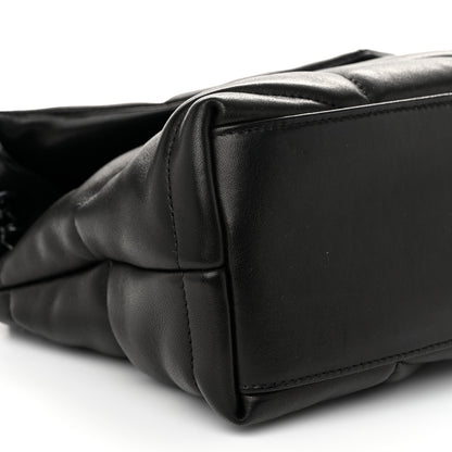 Saint Laurent Lambskin Quilted Monogram Monochrome Small Loulou Puffer Chain Satchel Black 9 of 10