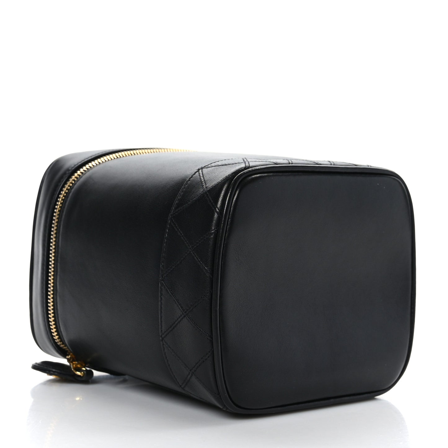 Lambskin Vanity Cosmetic Bag Black
