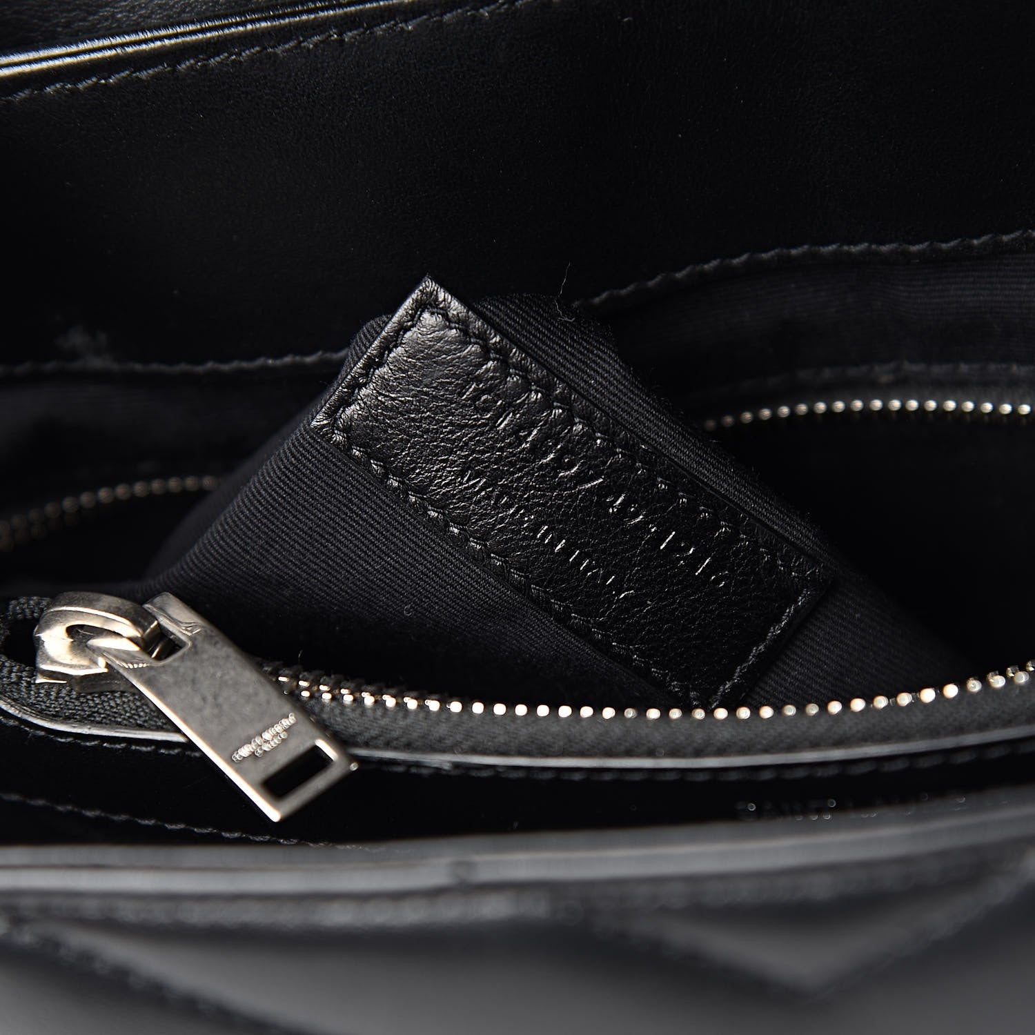 Saint Laurent Calfskin Y Quilted Monogram Medium Loulou Chain Satchel Black 7 of 12