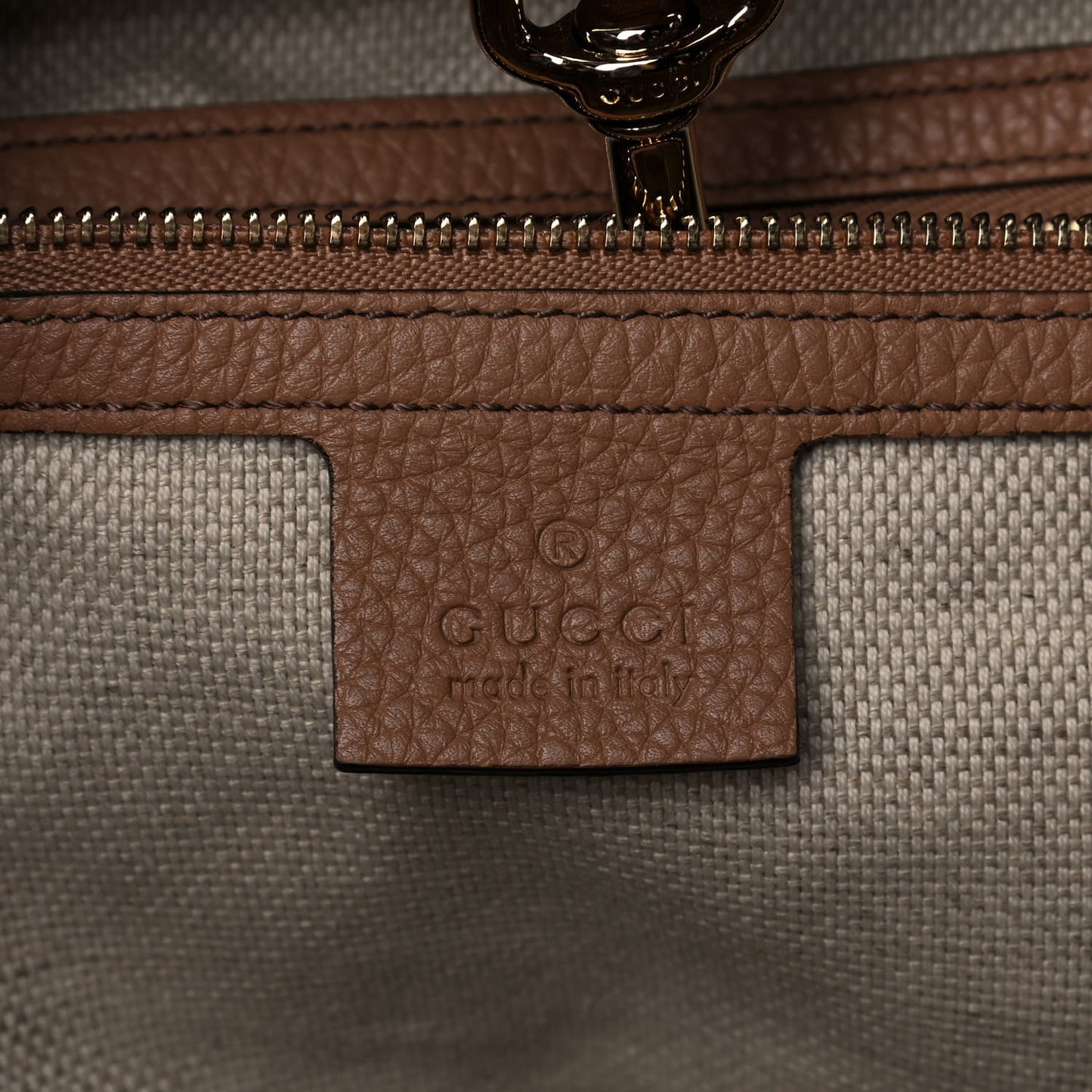 Pebbled Calfskin Medium Soho Chain Shoulder Bag Camelia