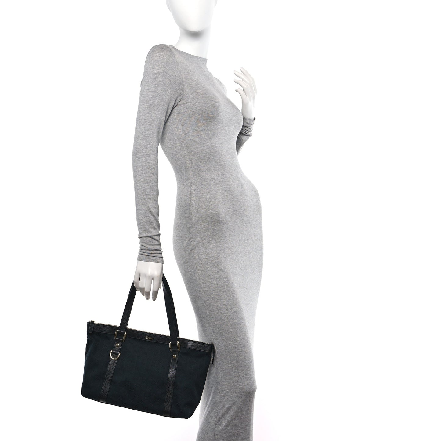 Monogram Medium Abbey Tote Black