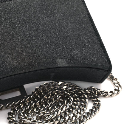 Balenciaga Glitter Fabric Hourglass Chain Bag Black 11 of 11