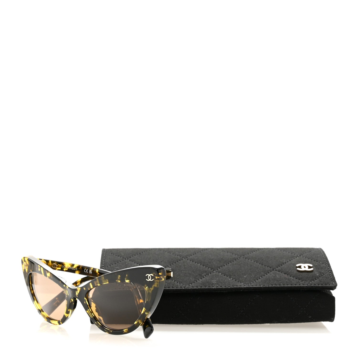 Chanel Acetate Cat Eye CC Sunglasses 71774 Tortoise 1952185