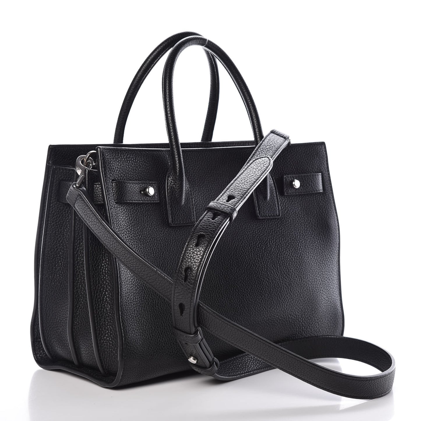 Grained Calfskin Baby Sac De Jour Souple Black