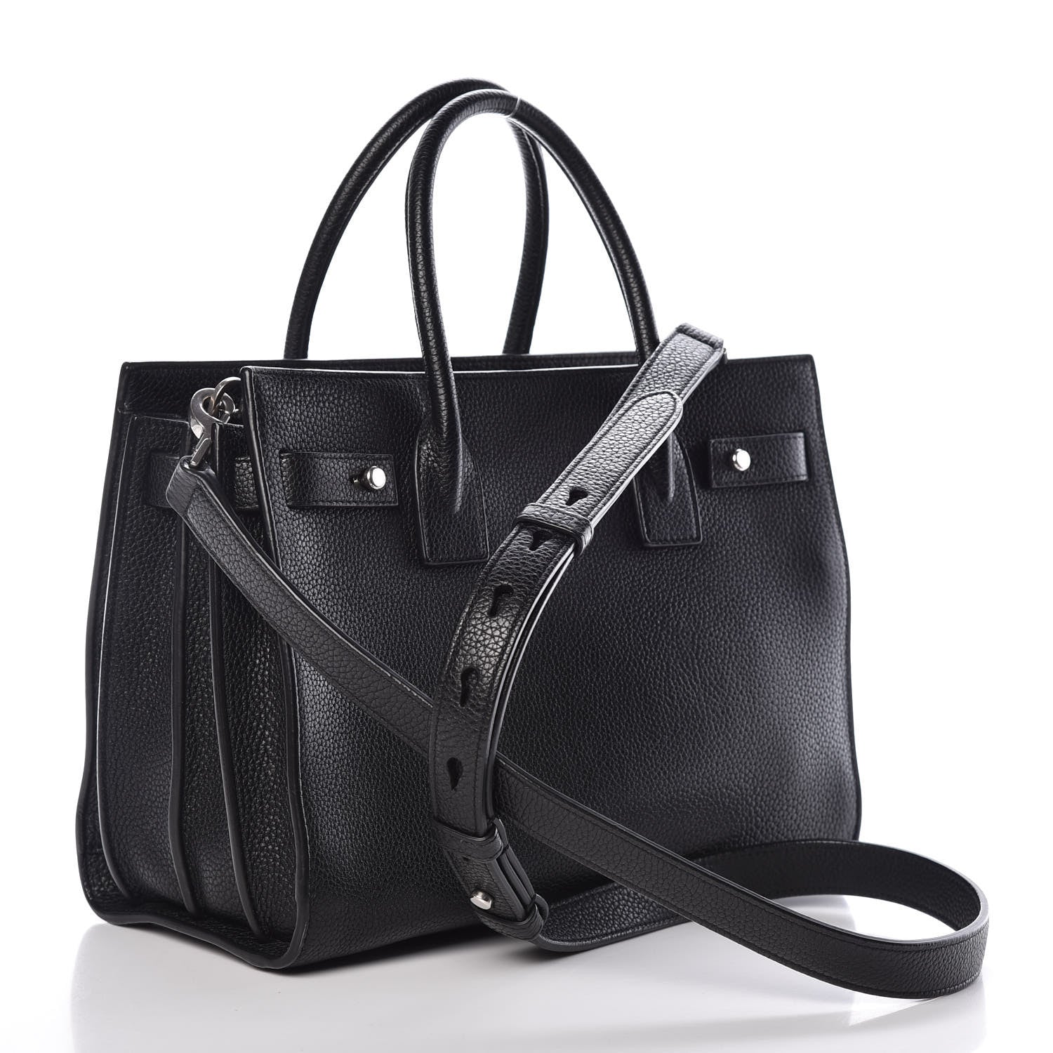 Saint Laurent Grained Calfskin Baby Sac De Jour Souple Black 3 of 13