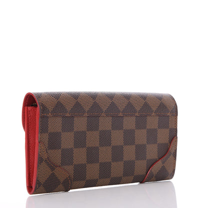 Louis Vuitton Damier Ebene Caissa Wallet Cherry 3 of 7