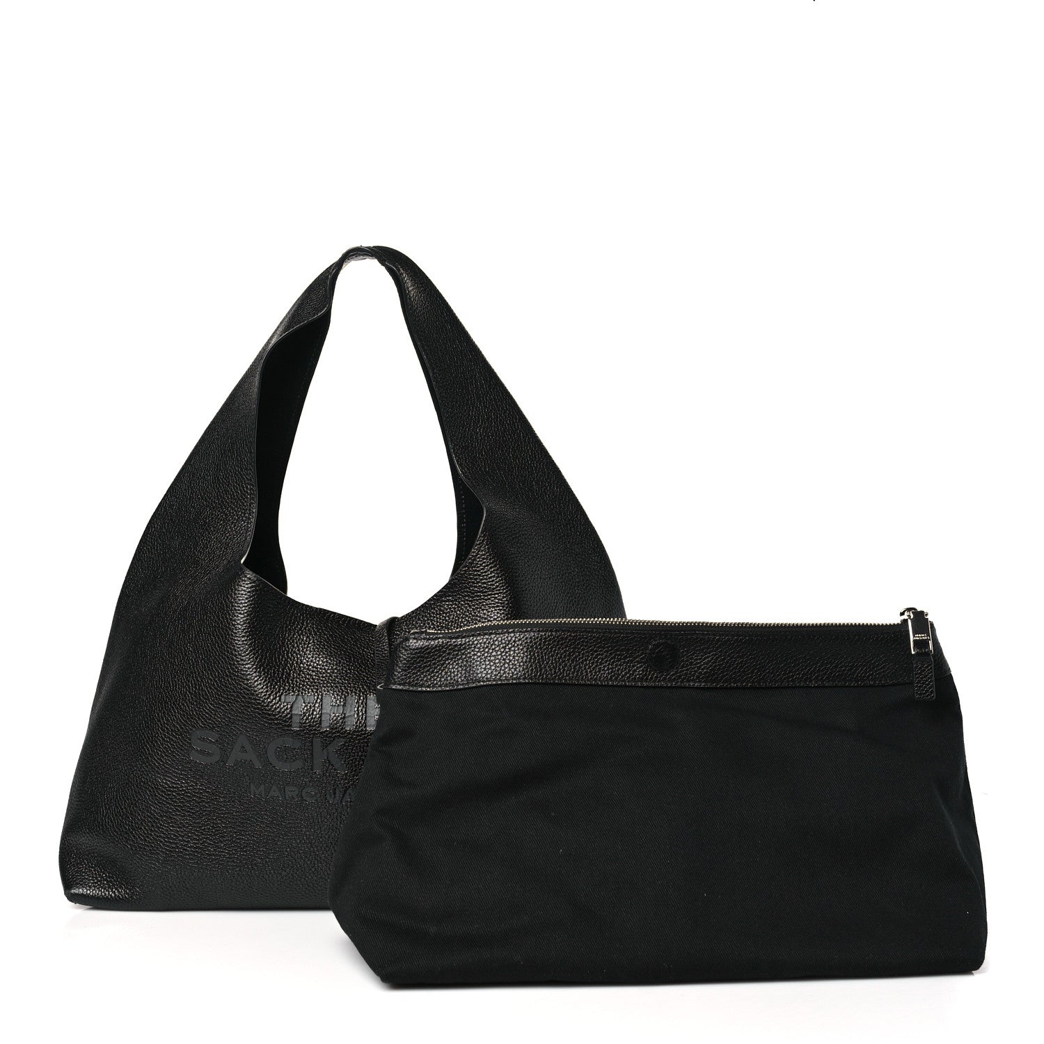 Marc Jacobs Grained Calfskin Medium The Sack Bag Black 3 of 10