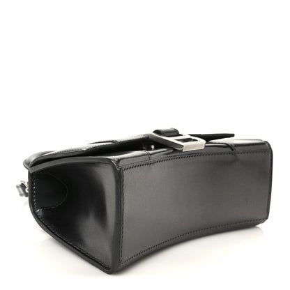 Balenciaga Metallic Calfskin Hourglass Top Handle Bag XS Gunmetal 4 of 11
