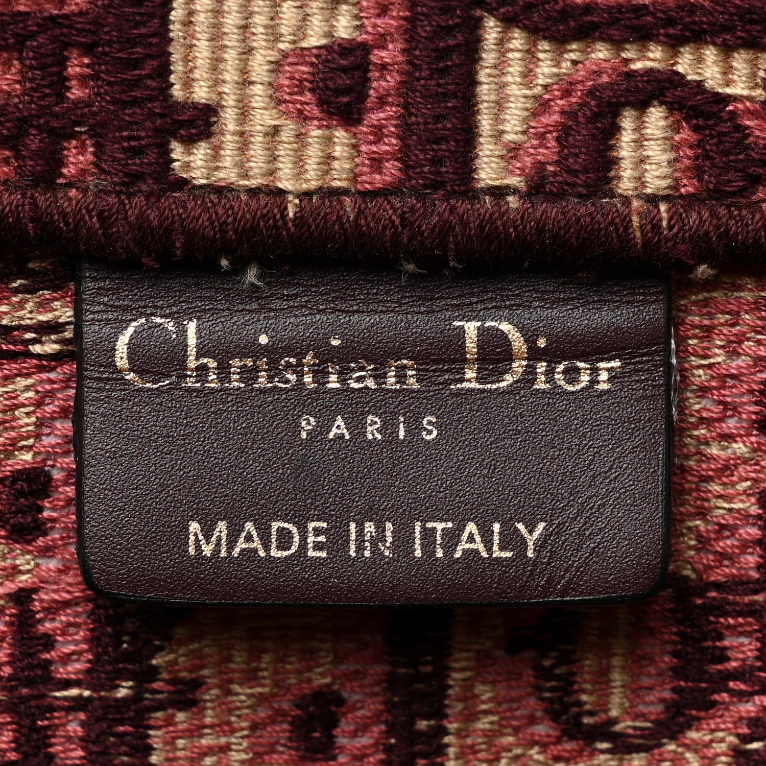 Christian Dior Oblique Large Book Tote Burgundy Multicolor 6 of 19