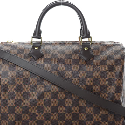 Louis Vuitton Damier Ebene Speedy Bandouliere 30 9 of 11
