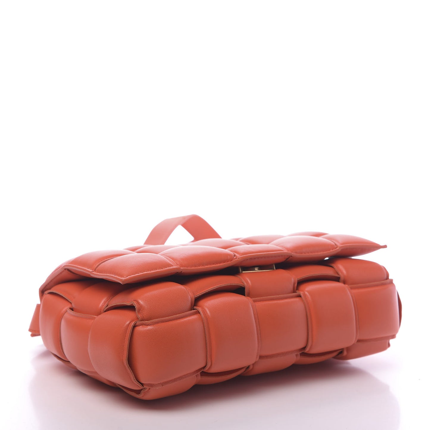 Nappa Maxi Intrecciato Padded Cassette Crossbody Orange