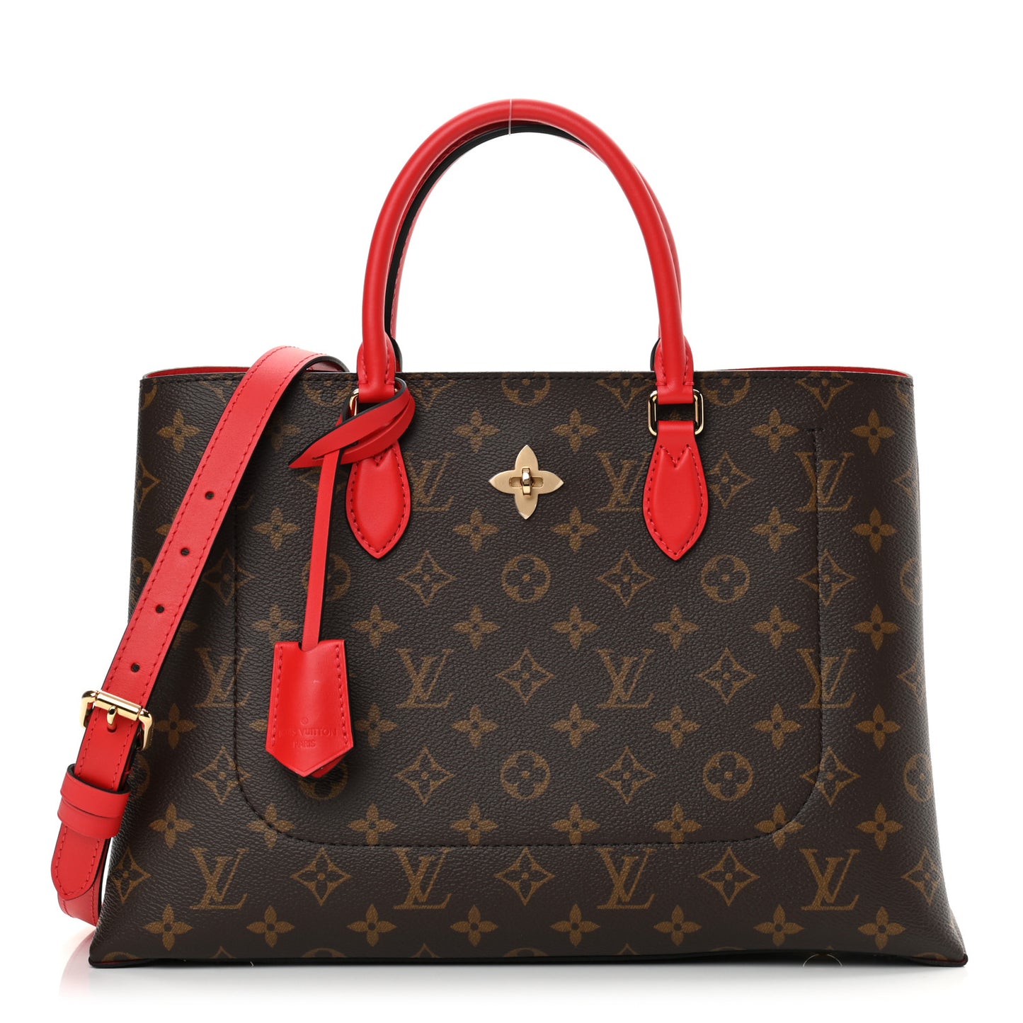 Monogram Flower Tote Coquelicot