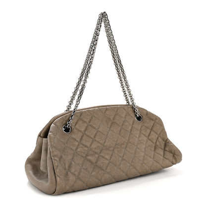 Chanel Metallic Caviar Quilted Medium Just Mademoiselle Beige 3 of 10