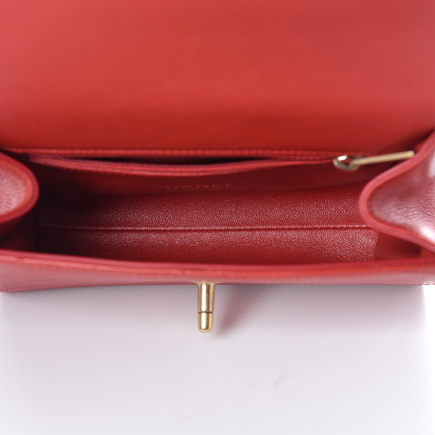 Calfskin Chevron Stitched Coco Waist Bag Red