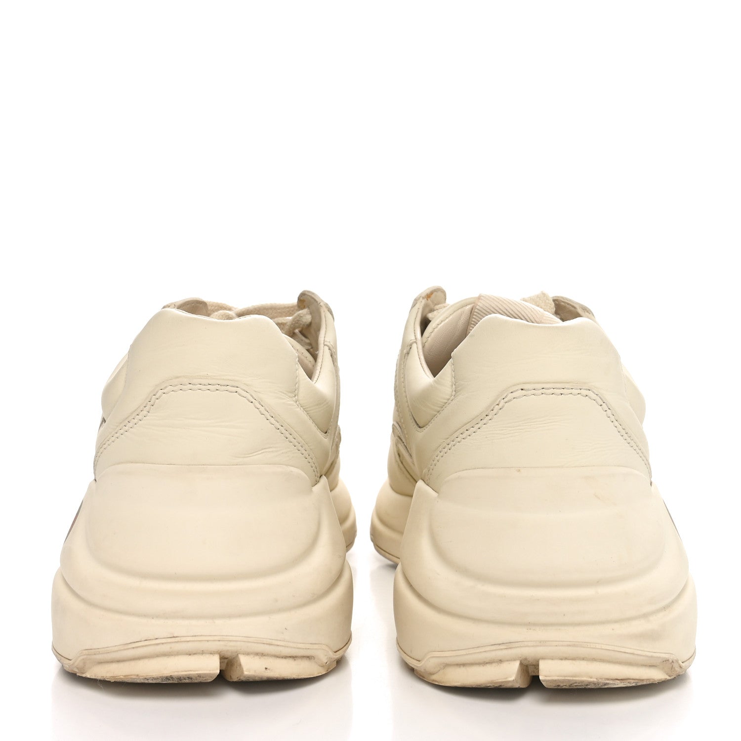 Gucci Calfskin Logo Womens Rhyton Sneakers 37 Ivory 6 of 10