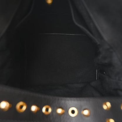 Burberry Canvas Mega Check Studded Medium Ashby Bucket Bag Black 5 of 10