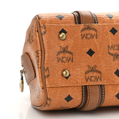 MCM Visetos Satchel Cognac 8 of 10