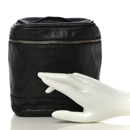 Chanel Lambskin Vanity Cosmetic Case Black 2 of 20