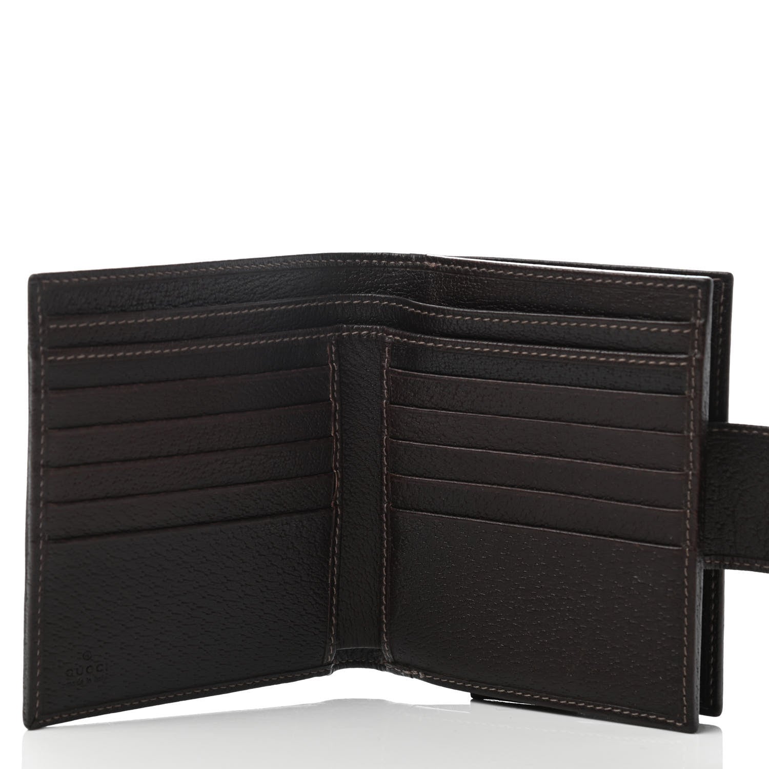 Gucci Monogram Abbey Compact Wallet Dark Brown 4 of 8