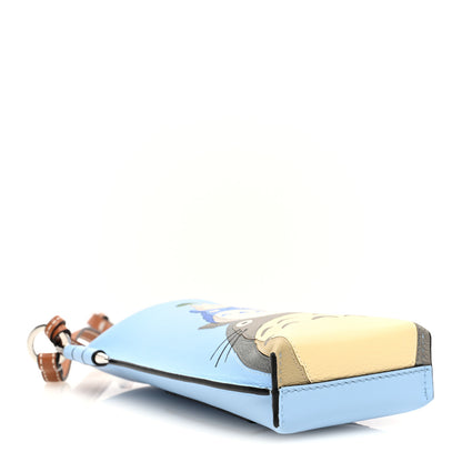 Loewe X MY NEIGHBOR TOTORO Calfskin Gate Pocket Blue Tan Multicolor 4 of 11