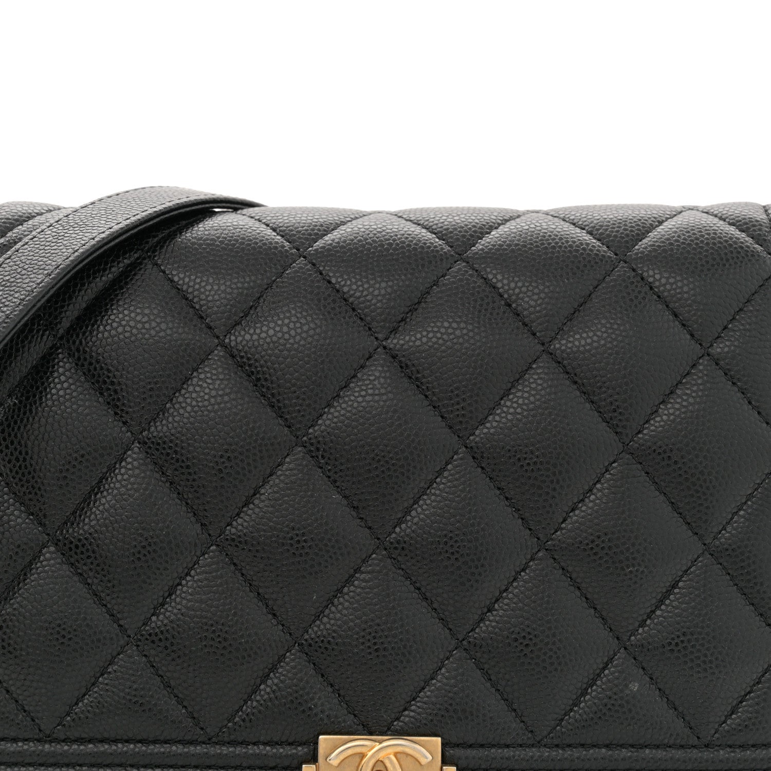 Chanel Caviar Quilted Boy Wallet On Chain WOC Black 8 of 11