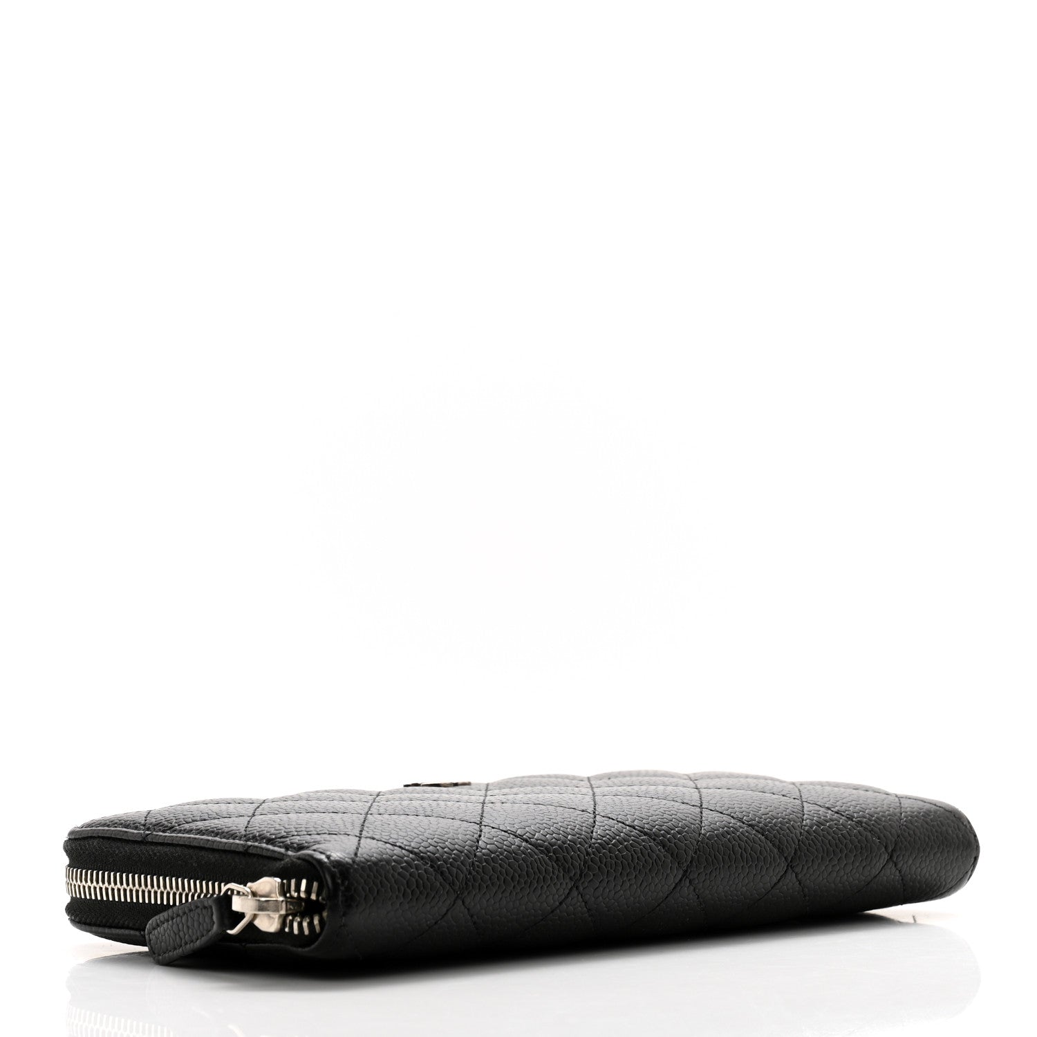Chanel Caviar Quilted Large Gusset Zip Around Wallet Black 4 of 12