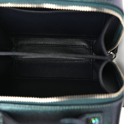 Chanel Iridescent Caviar Quilted Small CC Filigree Vanity Case Dark Turquoise 5 of 11