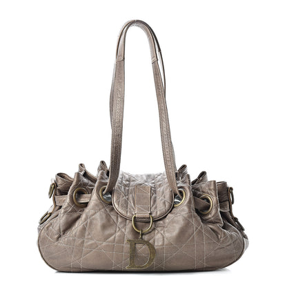 Christian Dior Lambskin Cannage Drawstring Bag Bronze 1 of 22