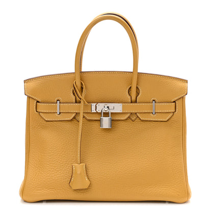 Hermes Taurillon Clemence Birkin 30 Curry 1 of 9