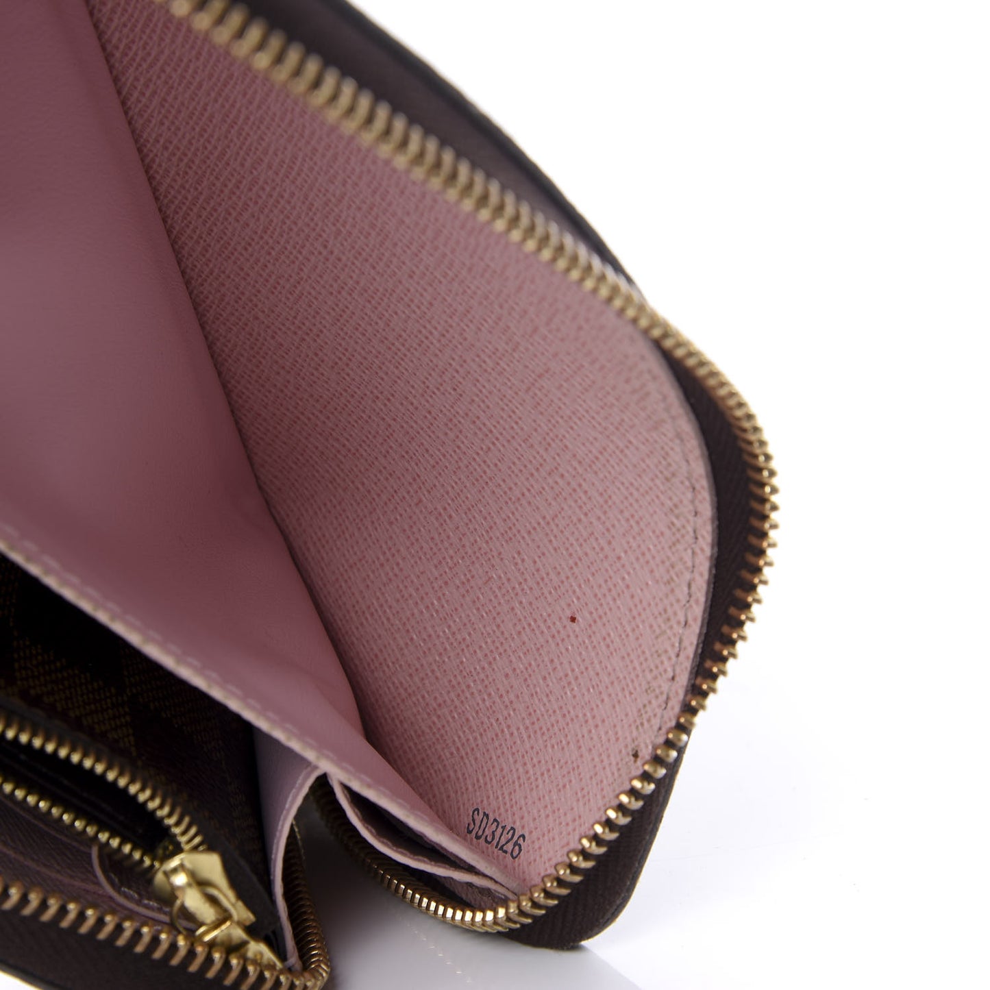 Damier Ebene Clemence Wallet Rose Ballerine
