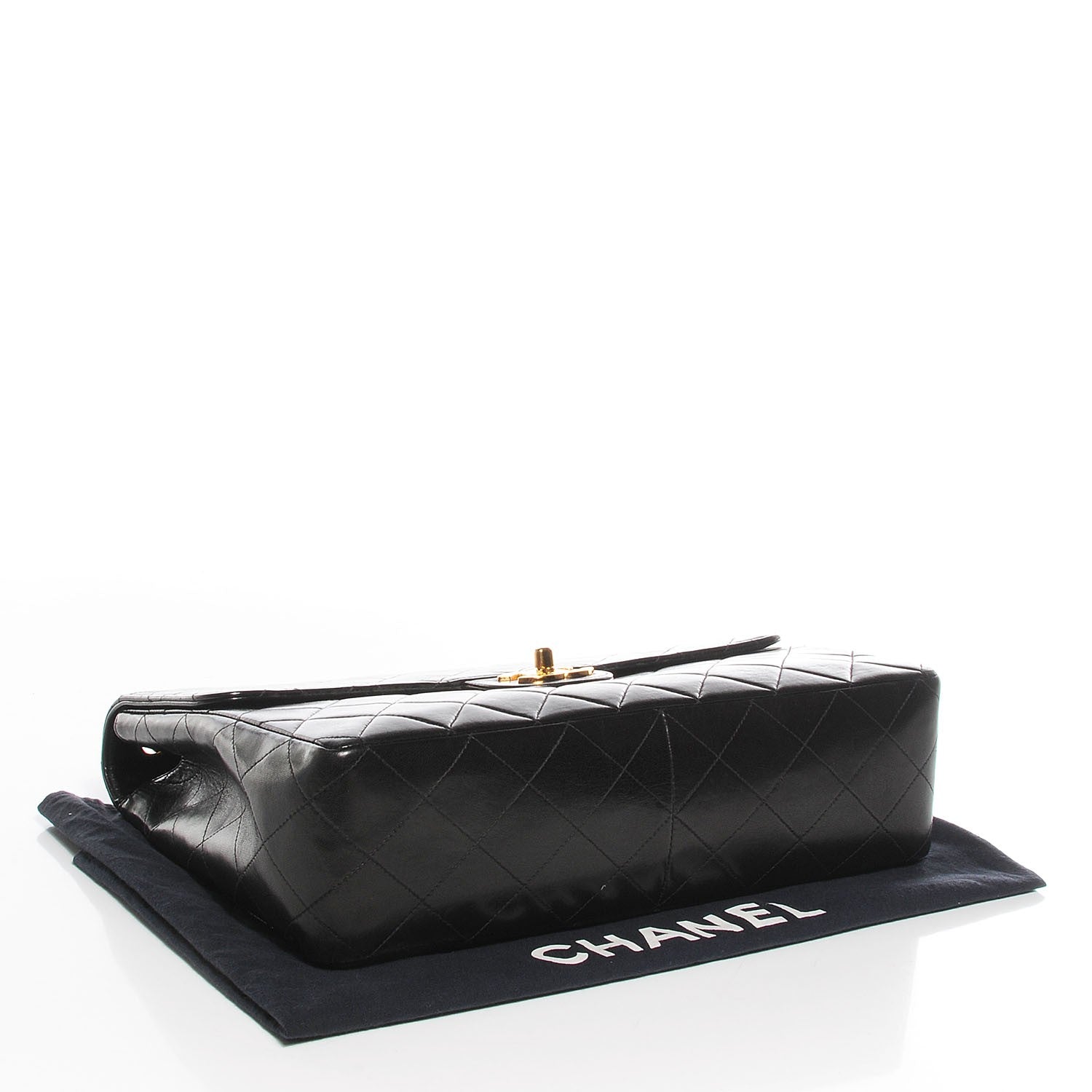 Chanel Lambskin Quilted XL Jumbo Single Flap Black 4 of 9