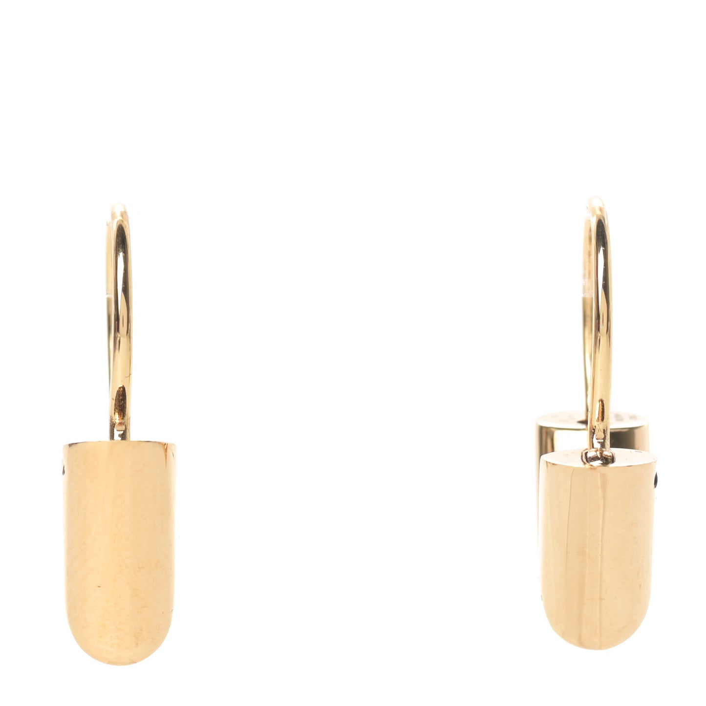 Brass Essential V Hoop Earrings Gold