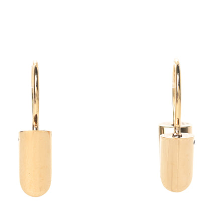 Louis Vuitton Brass Essential V Hoop Earrings Gold 2 of 6