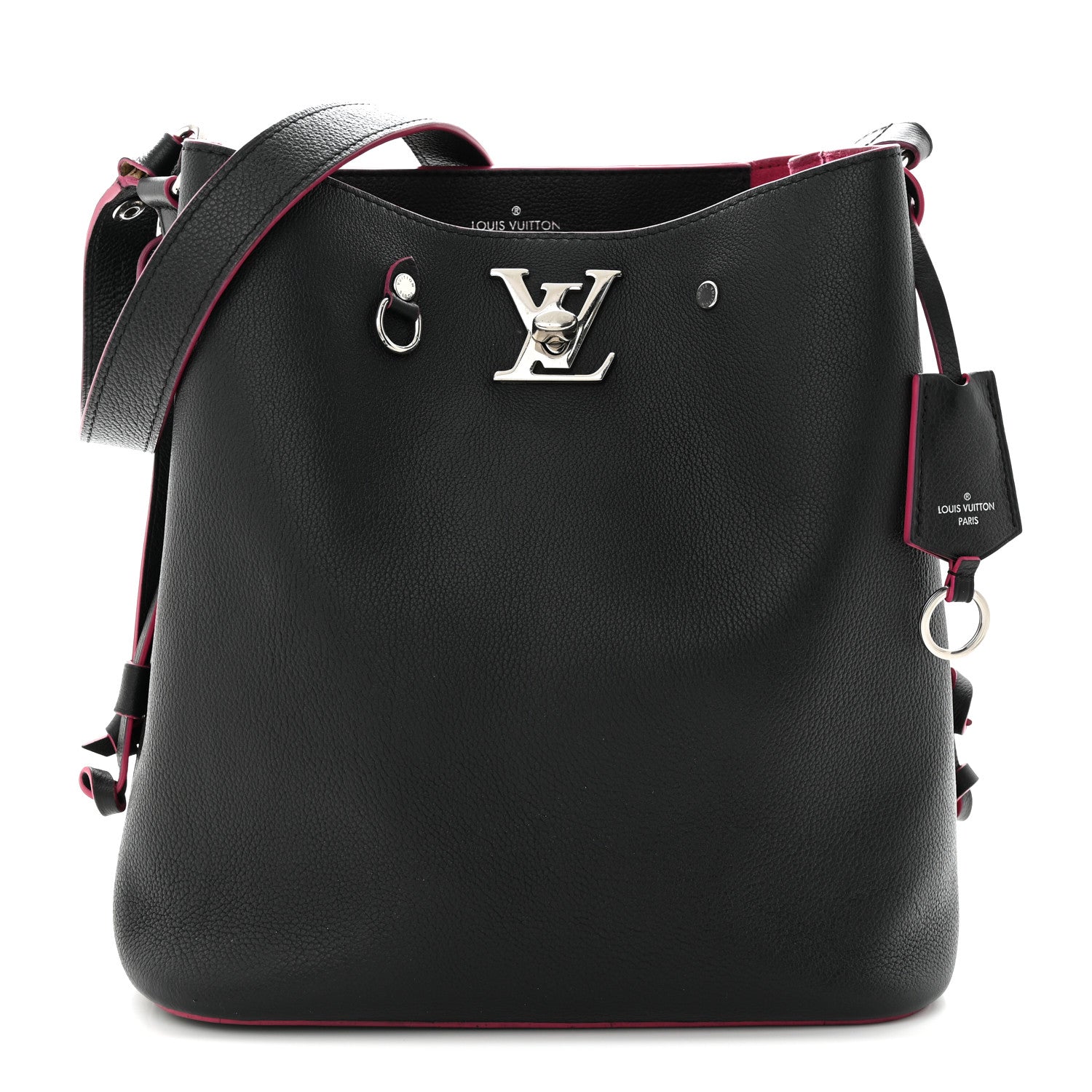 Louis Vuitton Calfskin Lockme Bucket Black 1 of 12
