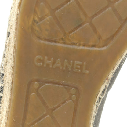 Chanel Canvas Grosgrain CC Espadrilles 39 Grey Black 11 of 14
