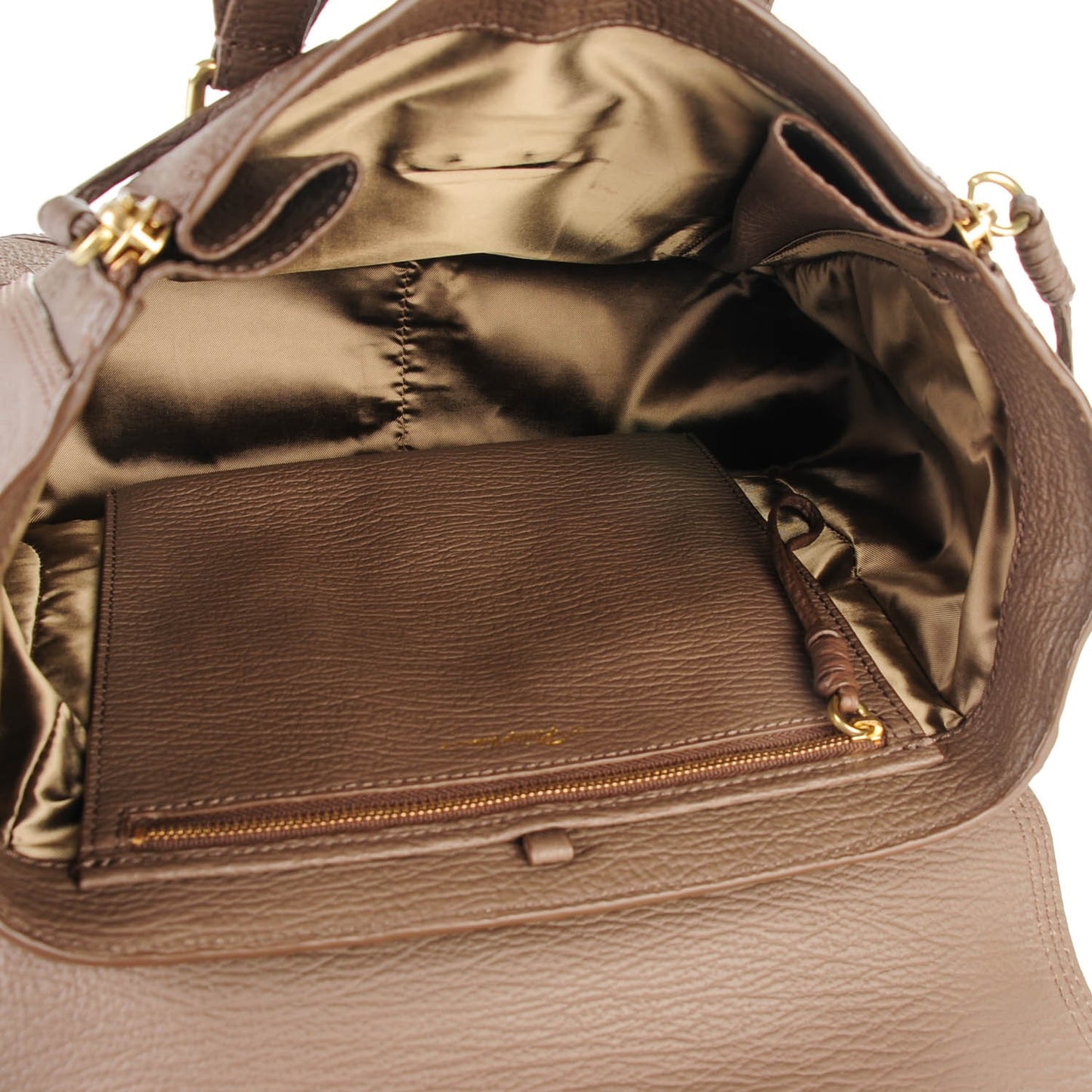 3.1 Textured Calfskin Medium Pashli Satchel Taupe