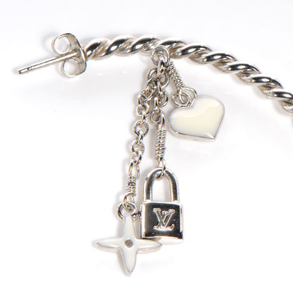 Louis Vuitton Sweet Monogram Creole Hoop Earrings White 4 of 5